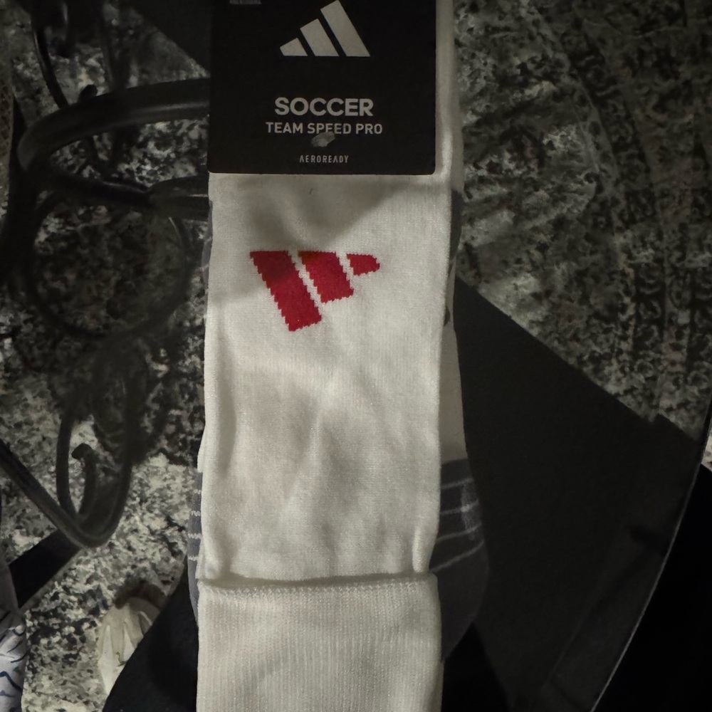 Adidas Men's White Soccer Socks